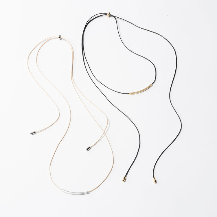 rapiécage | ラピエサージュ　アジャストダブルパイプコードネックレス