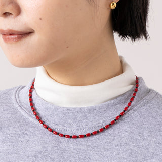 rapiécage | ラピエサージュ　ビーズ＆コードスライドネックレス