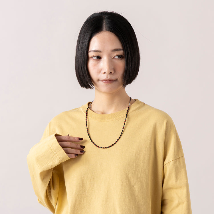 rapiécage | ラピエサージュ　ビーズ＆コードスライドネックレス