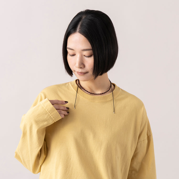 rapiécage | ラピエサージュ　ビーズ＆コードスライドネックレス