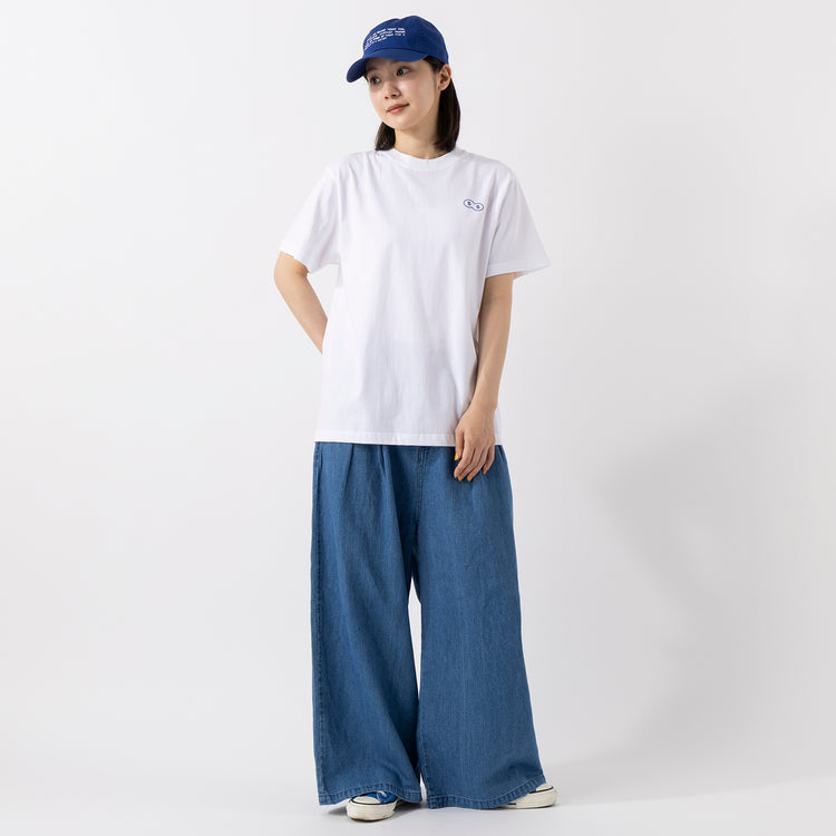 着用サイズS モデル身長163cm,caquのFS linen relaxpants ver.2|SPACE SOUVENIRのBIRTH OF SPACE CAP,https://market.e-begin.jp/products/tan_caq0488u_lala|https://market.e-begin.jp/products/rid_ssv0478u_lala