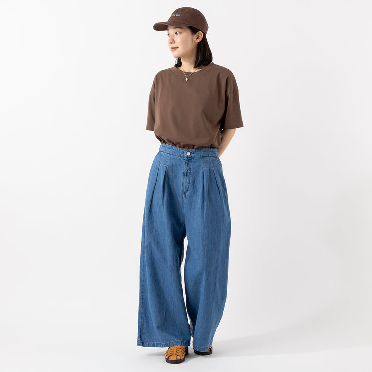 モデル身長163cm,seesetのACTIVE S/S TEE|caquのFS linen relaxpants ver.2|GLENFIELDのシャークソールグルカサンダル|in moodの2連パール×シルバーネックレス,https://market.e-begin.jp/products/tka_sst0495u_lala|https://market.e-begin.jp/products/tan_caq0488u_lala|https://market.e-begin.jp/products/jal_gfd0391q_lala|https://market.e-begin.jp/products/inm_inm0825p_lala