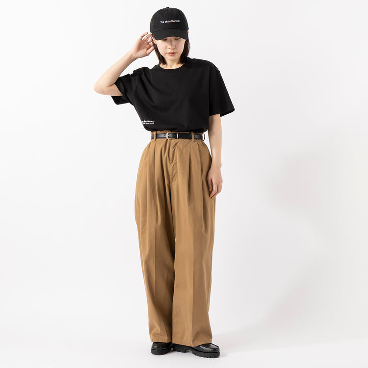 モデル身長163cm,SPACE SOUVENIRのimagination Tee|Le minorのM52 CHINO,https://market.e-begin.jp/products/rid_ssv0473u_lala|https://market.e-begin.jp/products/gsr_lmn0024u_lala