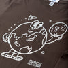 地球くん「友達は月」Long Tee CHARCOAL