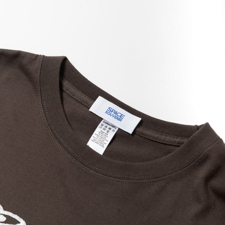 地球くん「友達は月」Long Tee CHARCOAL