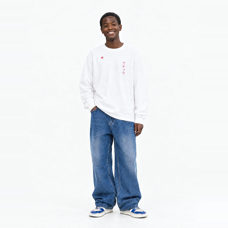 ウチュウ Long Tee WHITE