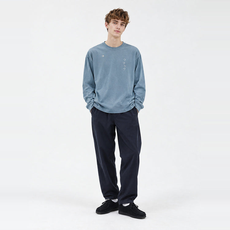 ウチュウ Long Tee BLUE