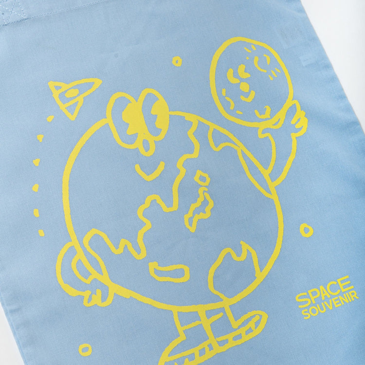 地球くん「友達は月」Tote SKY BLUE