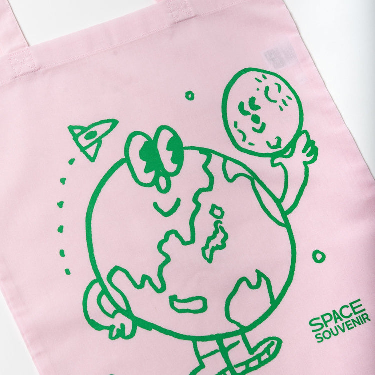 地球くん「友達は月」Tote LIGHT PINK