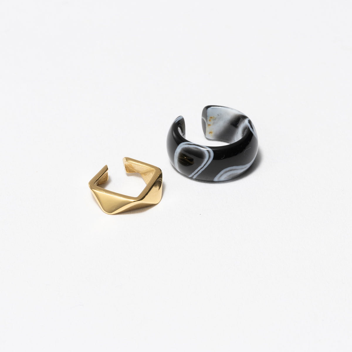 NEI/NOR | ネイナー ジオメトリック アクリル×ステンレス イヤカフセット