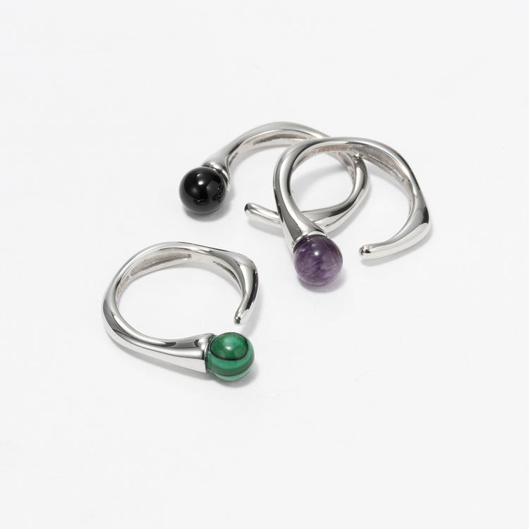 NEI/NOR | ネイナー　ストーン モダンオープンリング