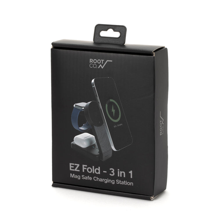 ROOT CO. | ルート　PLAY EZ Fold - 3 in 1 Mag Safe Charging Station (ブラック)