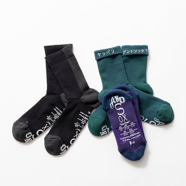 ANDSOX | アンドソックス　SUPPORT PILE ANKLE(バイカラー)