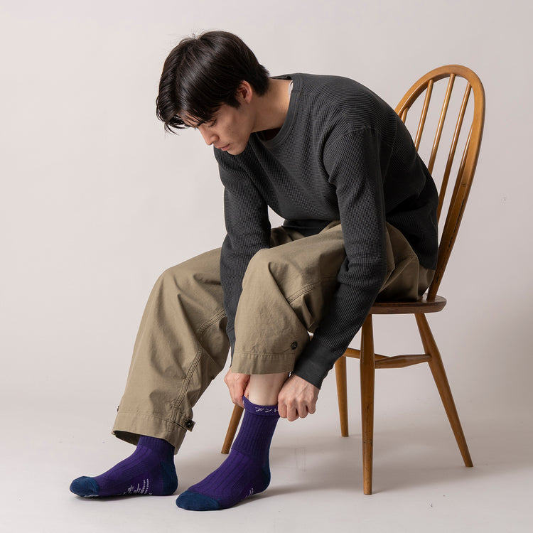 ANDSOX | アンドソックス　SUPPORT PILE ANKLE(バイカラー)