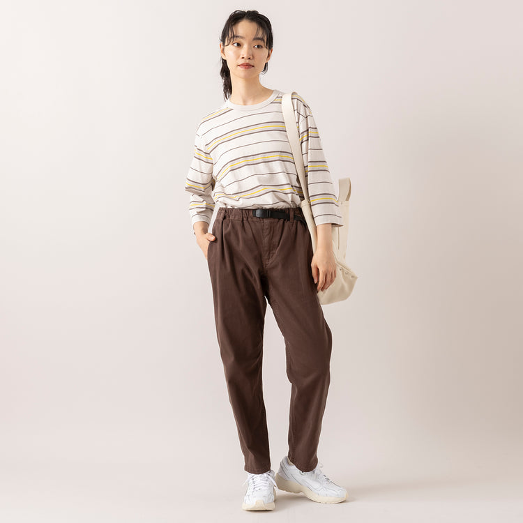 モデル身長165cm,RNA-Nのマルチボーダー七分袖T|ROKXのMG JAM PANT|MASTER&Co.のレイルマン2wayバッグ,https://market.e-begin.jp/products/tky_rnn1006s_lala|https://market.e-begin.jp/products/sct_rok1039s_lala|https://market.e-begin.jp/products/mhg_msc0372n_lala