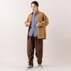 モデル身長163cm,FIL DE FERのポリエステルピーチ ビッグシャツ|MANONのGATHER SLEEVE BAND COLLAR SHT|ROKXのCARGA PANT,https://market.e-begin.jp/products/rdx_fdf1177s_lala|https://market.e-begin.jp/products/mks_mnn1174s_lala|https://market.e-begin.jp/products/sct_rok1193s_lala