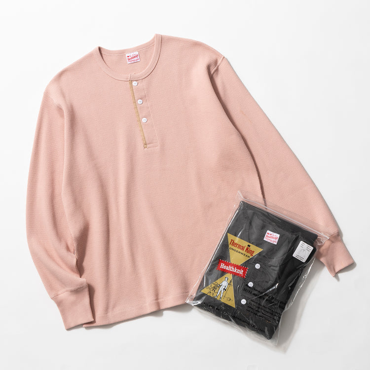 Healthknit | ヘルスニット　サーマルキングラッセルハニカム ヘンリーネック長袖