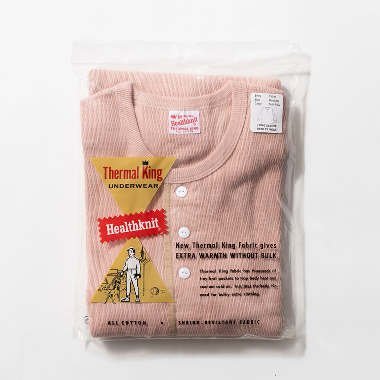 Healthknit | ヘルスニット　サーマルキングラッセルハニカム ヘンリーネック長袖