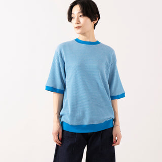 Healthknit | ヘルスニット　ベーシックワッフル リブヘムクルーネック 半袖