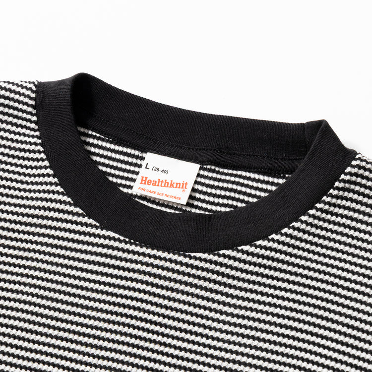 Healthknit | ヘルスニット　ベーシックワッフル リブヘムクルーネック 半袖