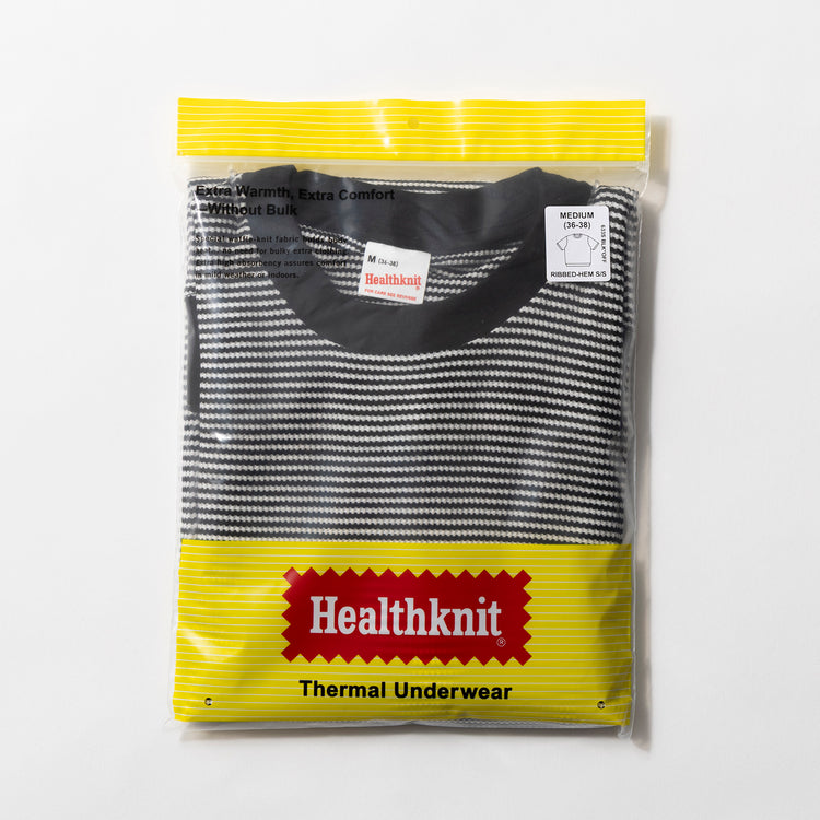 Healthknit | ヘルスニット　ベーシックワッフル リブヘムクルーネック 半袖