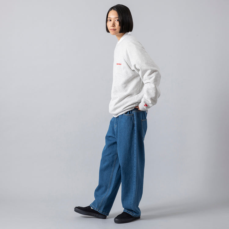 モデル身長165cm,HEAVENLYのCotton Linen 12oz Denim 5P Pants|MOONSTARのオールネイビーのコットンスエードLOAFY,https://market.e-begin.jp/products/dlt_hvr0493r_lala|https://market.e-begin.jp/products/mns_mns0147p_lala