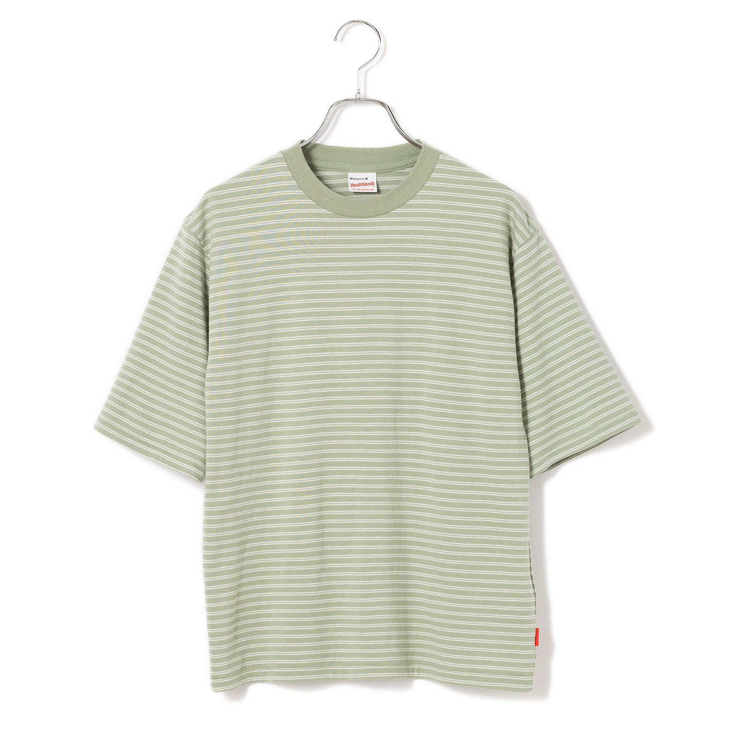 1600　Healthknit /ヘルスニット / ボーダークルーネックTシャツ Healthknit (ヘルスニット) 【ファンクショナル ファブリック