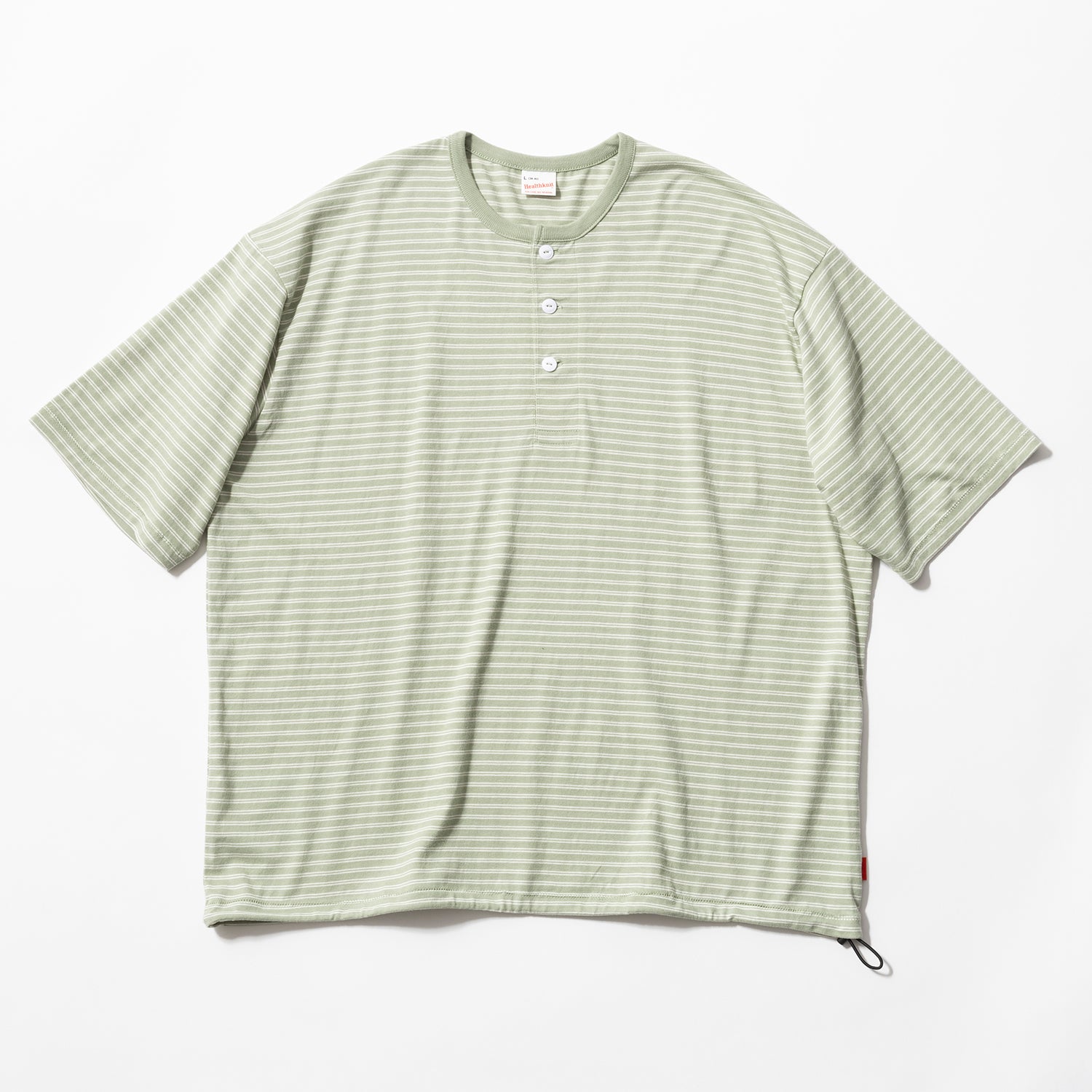 Healthknit | ヘルスニット クラシックボーダー ワイドヘンリーネック