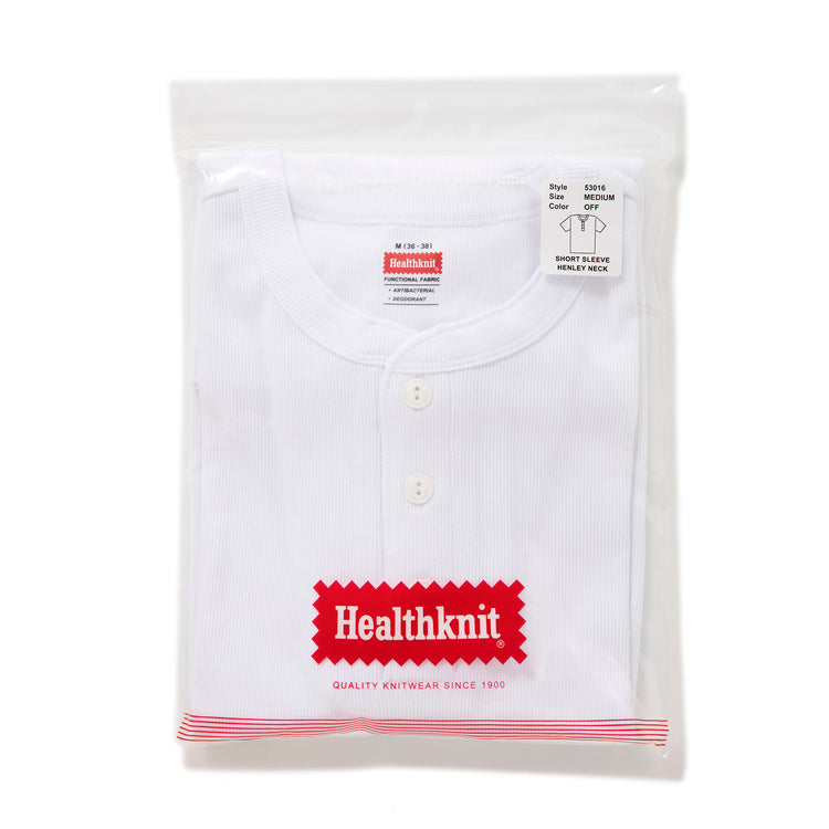 Healthknit | ヘルスニット　ヘビーウェイトリブ ヘンリーネック半袖Tシャツ
