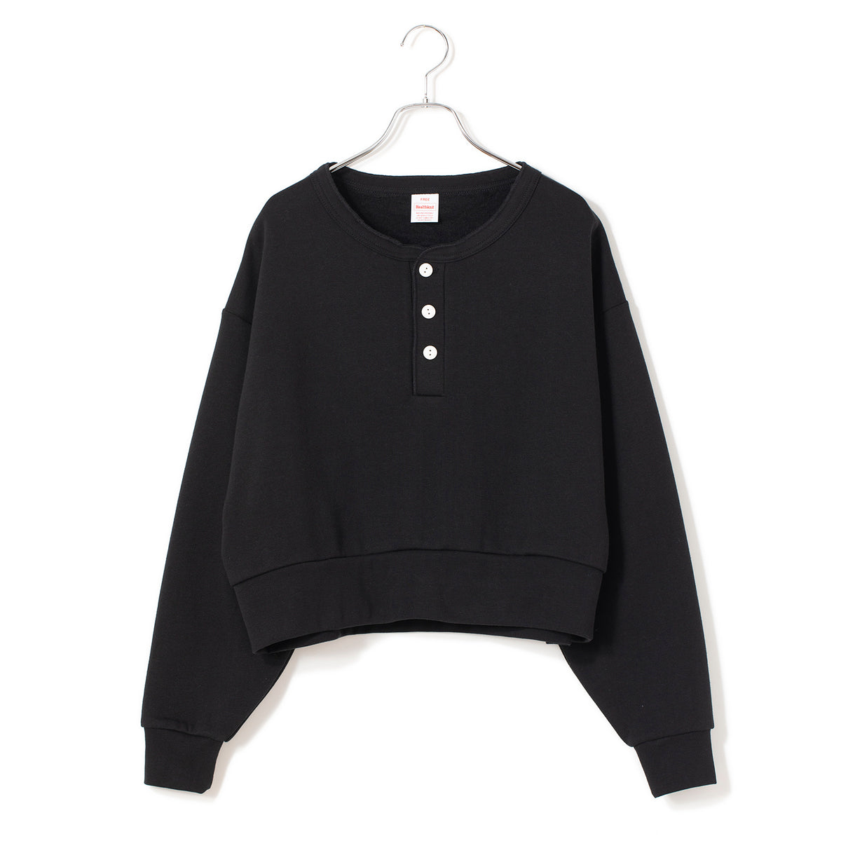 Healthknit | ヘルスニット スウェット ヘンリーネッククロップド丈