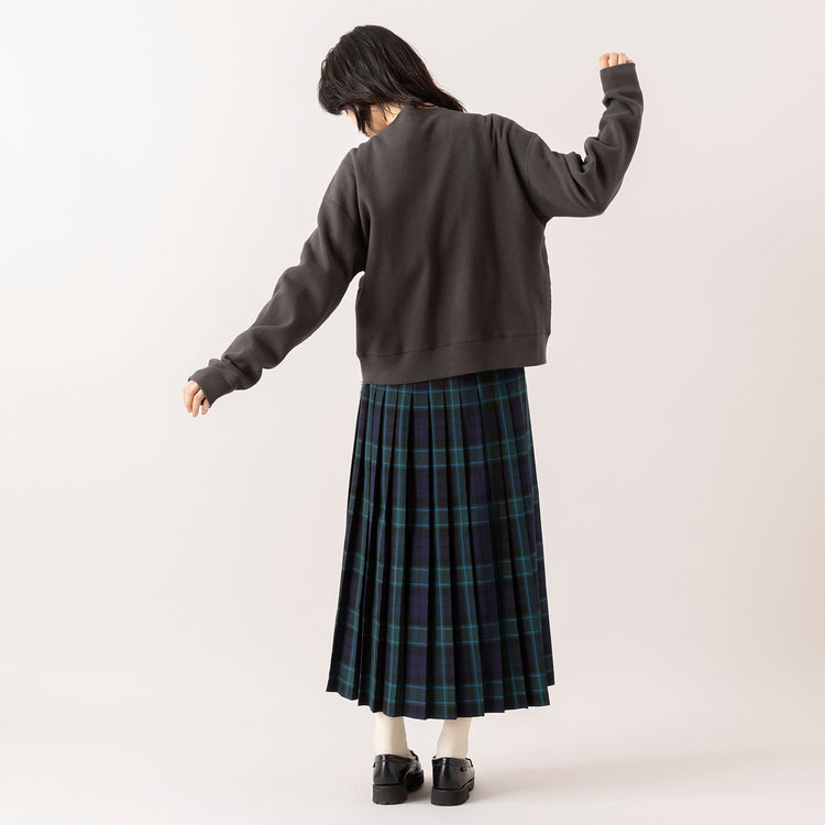 モデル身長165cm,Glen Fyneのチェックプリーツラップスカート,https://market.e-begin.jp/products/imx_glf0082r_lala
