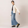 モデル身長165cm,euphoric moodのShoulder Point Tops|VENT BLANC+の12ozデニム ワイドパンツ|rapiécageのジグザグパールスライダーネックレス,https://market.e-begin.jp/products/hpn_eup1007s_lala|https://market.e-begin.jp/products/stl_ven1056s_lala|https://market.e-begin.jp/products/rdx_rpc1014s_lala