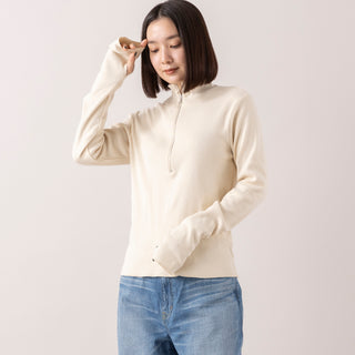 Healthknit | ヘルスニット　クラシックフライス 長袖ハイネックハーフジップ