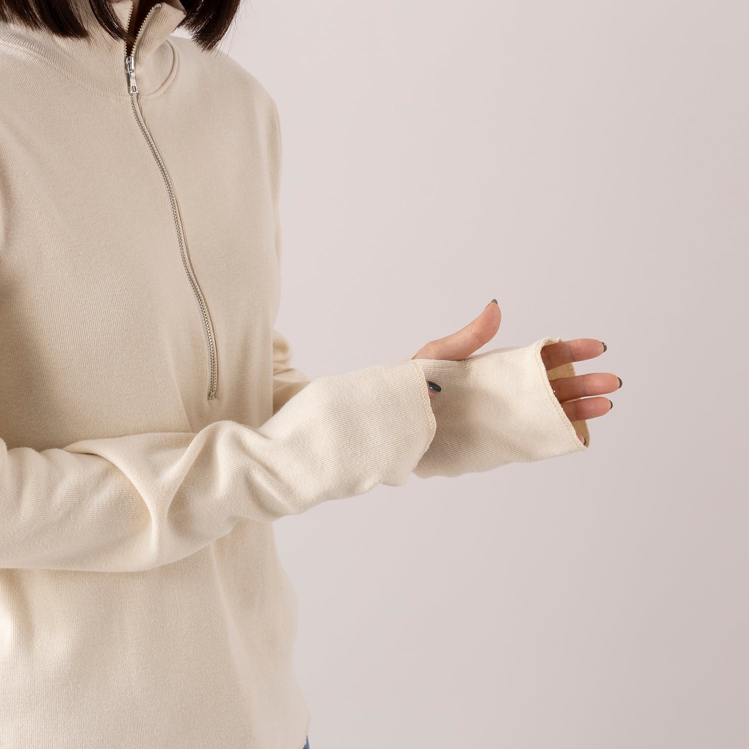 Healthknit | ヘルスニット クラシックフライス 長袖ハイネックハーフ