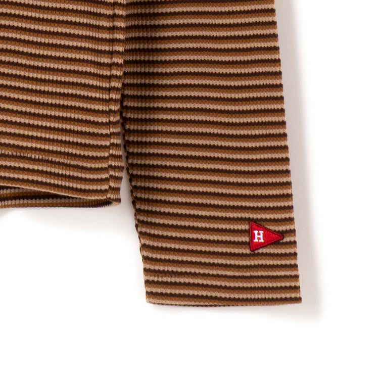 Healthknit | ヘルスニット　マルチボーダーワッフル クルーネック長袖