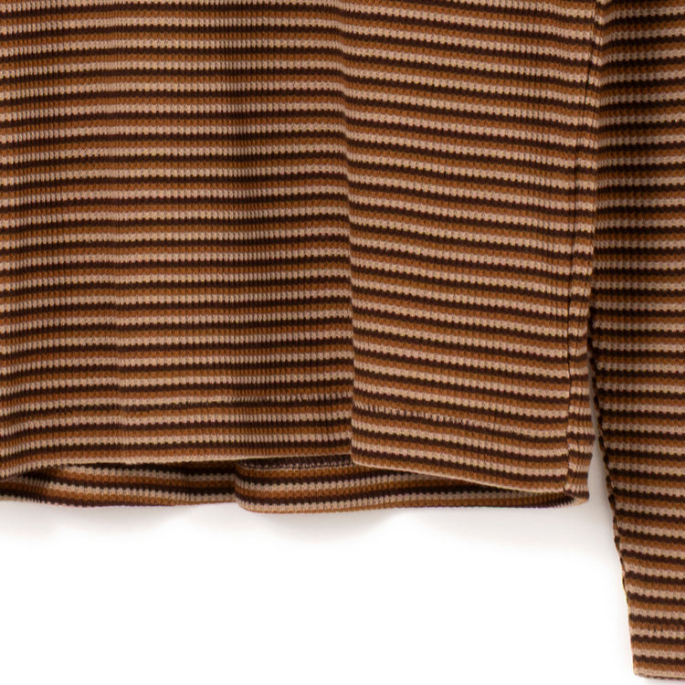 Healthknit | ヘルスニット　マルチボーダーワッフル クルーネック長袖