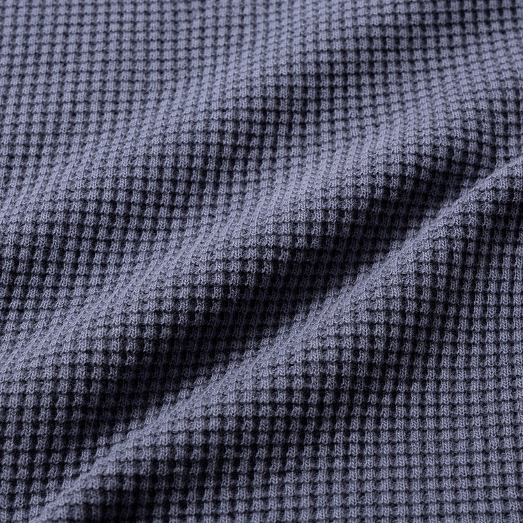 Healthknit | ヘルスニット　サーマルキングワッフル 【ピグメント染め】 クルーネック長袖