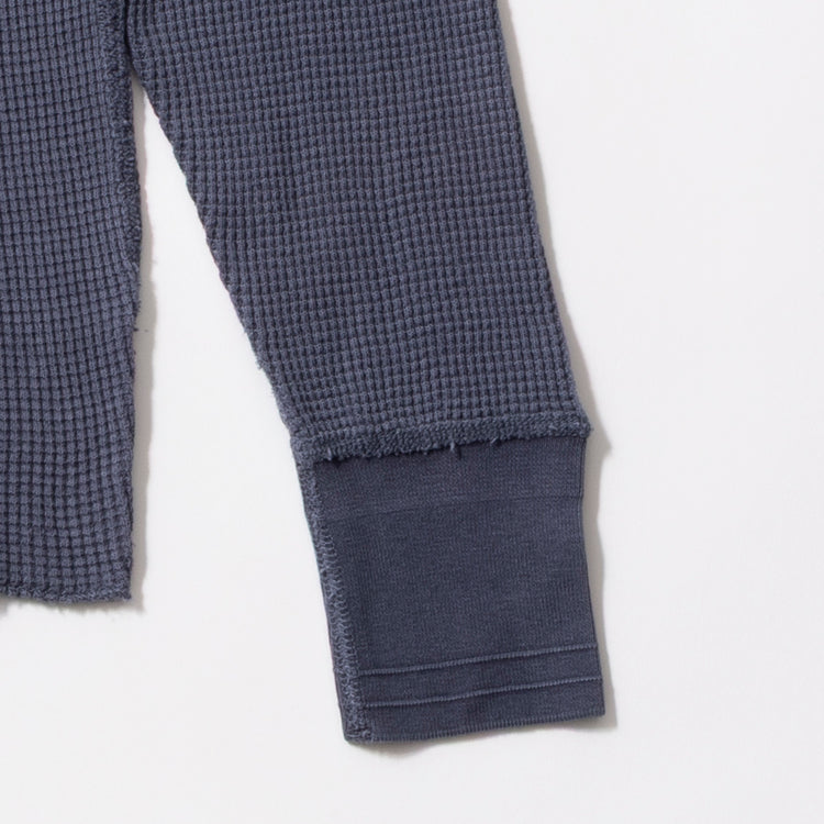 Healthknit | ヘルスニット　サーマルキングワッフル 【ピグメント染め】 クルーネック長袖
