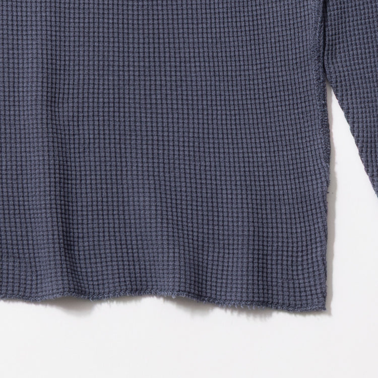 Healthknit | ヘルスニット　サーマルキングワッフル 【ピグメント染め】 クルーネック長袖