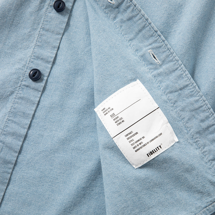 FIDELITY | フィデリティ　US NAVY CHAMBRAY SHIRT