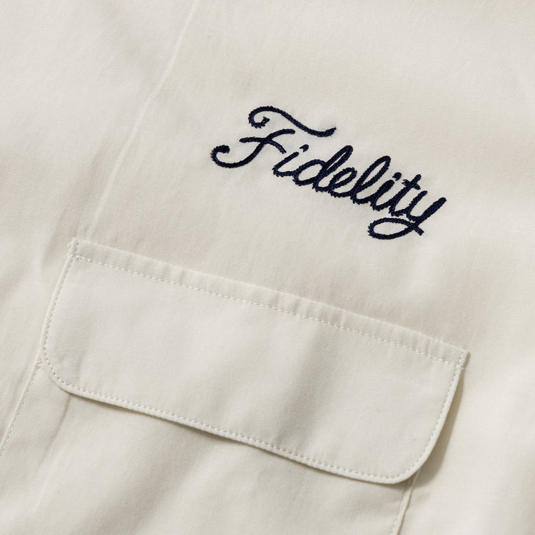 FIDELITY | フィデリティ　LOGO EMB TENCEL OPEN COLLER SHIRT