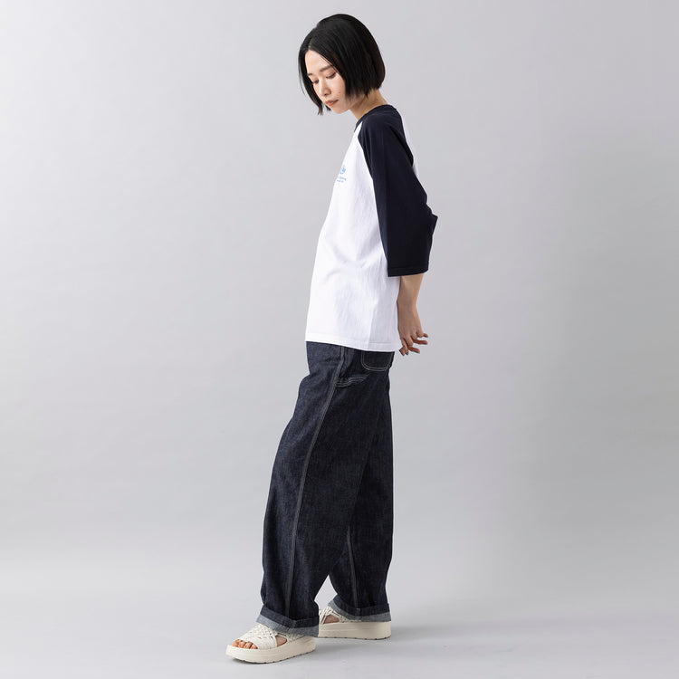 モデル身長165cm,caquのオールドぺインターパンツ|MALIBU SANDALSのCANYON PLATFORM,https://market.e-begin.jp/products/tan_caq0276p_lala|https://market.e-begin.jp/products/sed_mls0713q_lala