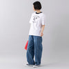 モデル身長165cm,CIOTAのインディゴスビンコットンデニムベイカーパンツ〔MEDIUM DARK〕|mate-monoのすけるショルダー|MALIBU SANDALSのCANYON PLATFORM,https://market.e-begin.jp/products/cta_cta0391p_lala|https://market.e-begin.jp/products/kom_mte0334p_lala|https://market.e-begin.jp/products/sed_mls0713q_lala