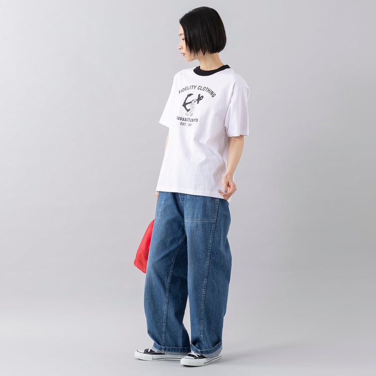 モデル身長165cm,CIOTAのインディゴスビンコットンデニムベイカーパンツ〔MEDIUM DARK〕|mate-monoのすけるショルダー|MALIBU SANDALSのCANYON PLATFORM,https://market.e-begin.jp/products/cta_cta0391p_lala|https://market.e-begin.jp/products/kom_mte0334p_lala|https://market.e-begin.jp/products/sed_mls0713q_lala