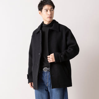 FREAK'S STORE別注 FIDELITY フィデリティ ウールメルトン ダッフルコート 黒/ブラック Lサイズ■USA製/フリークスストア ★送料無料★ FIDELITY × FREAK\u0027S STORE 別注 ピーコート フリークスストア × フィデリティPコート Small