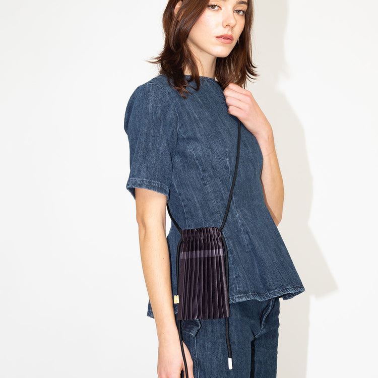 MULTITUDES | マルチチューズ　PLEATED MINI BAG