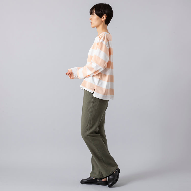 モデル身長163cm,Atelier Mont KemmelのCOTTON LINEN PANTS|GLENFIELDのシャークソールビジネスサンダル,https://market.e-begin.jp/products/sta_amk0008r_lala|https://market.e-begin.jp/products/jal_gfd0392q_lala