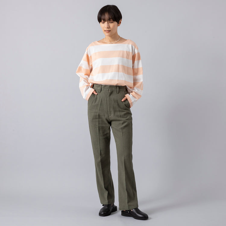 モデル身長163cm,Atelier Mont KemmelのCOTTON LINEN PANTS|GLENFIELDのシャークソールビジネスサンダル|in moodのBABY PEARL -CHOKER,https://market.e-begin.jp/products/sta_amk0008r_lala|https://market.e-begin.jp/products/jal_gfd0392q_lala|https://market.e-begin.jp/products/inm_inm0557o_lala