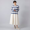 モデル身長163cm,Atelier Mont KemmelのFLARED SKIRT|Moonstarのローバスケットヴィンテージグレー,https://market.e-begin.jp/products/sta_amk0010r_lala|https://market.e-begin.jp/products/mns_mns0286o_lala