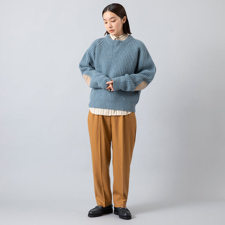 Atelier Mont Kemmel | アトリエモンケメル ELBOW PATCH KNIT